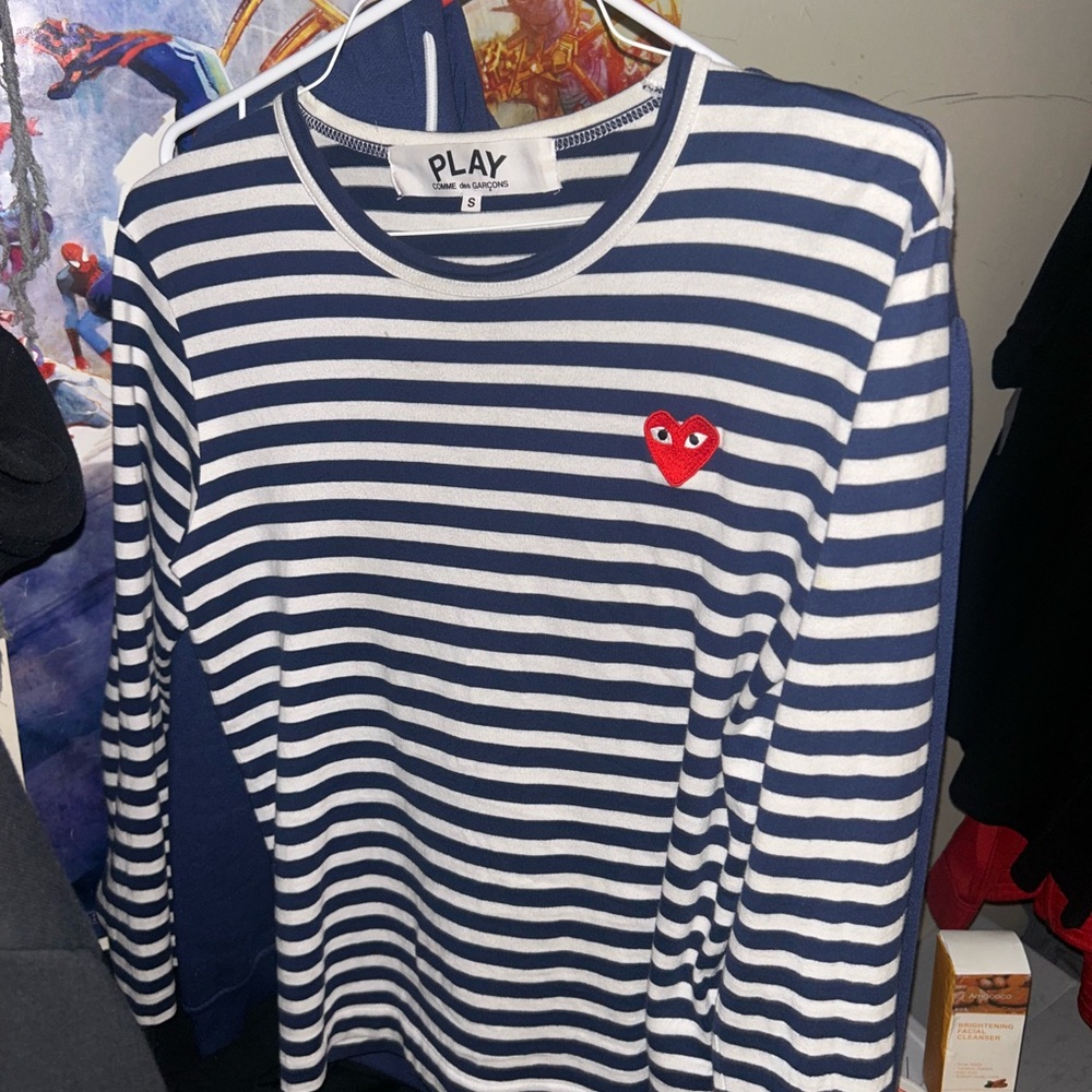 Kids Striped Navy and White Shirt